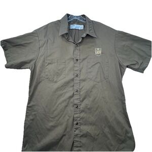 VTG 1990's Made In USA United Parcel Service Driver Button Shirt XL Cintas